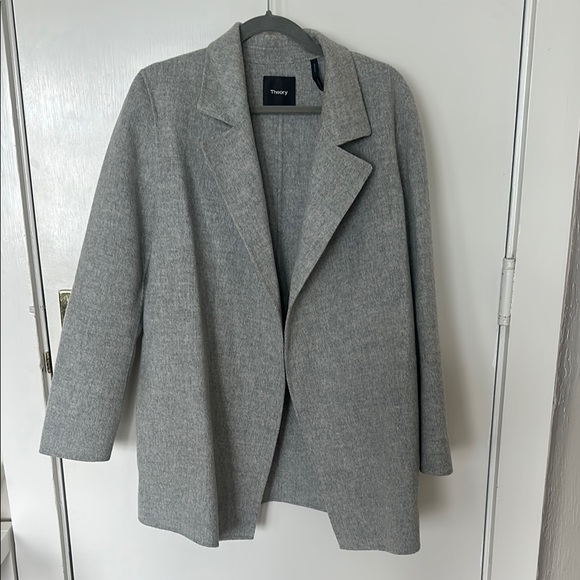 Theory Jackets & Blazers - Theory Women's Wool Gray Coat